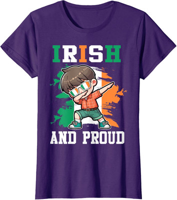 Irish And Proud Irish Ireland Flag Vintage And Retro Ladies' Crewneck T-Shirt