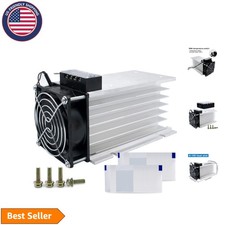 SSR Heat Sink with 120V Fan for 3-Phase Solid State Relays 10-100A   Alumin...