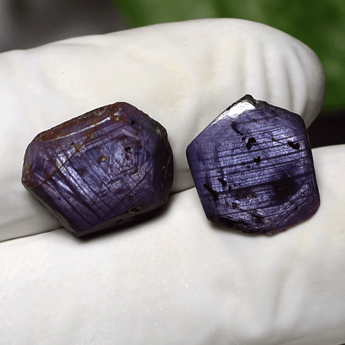 Lote Luminoso ~ 8 Piezas Zafiro Estrella Trapiche Natural 13mm-16mm Raras Piedras Preciosas Sueltas - Imagen 3 de 12