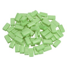 200g 70 Pieces 0.4" x 0.8" Iridescent Rectangle Mosaic Tiles Grass Green 