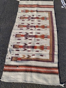 Awesome Navajo Style Hand Spun Blanket 28x60 Inches
