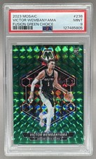 Victor Wembanyama 2023 Panini Mosaic #238 Fusion Green Choice RC 13/18 PSA 9