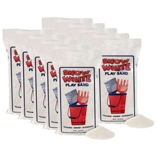 U.S. Silica Snow White Play Sand Sparkling White  Super Soft, 50 Pound, 10 Pack