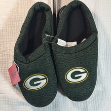 Green Bay Packers Mens Foco NFL Slippers Green Yellow Size L 11-12