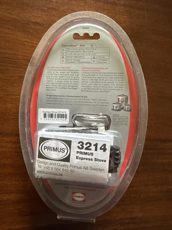 Primus Express Stove, Model 321474 New in Package, Lightweight, Backpacking - Image 2 of 2
