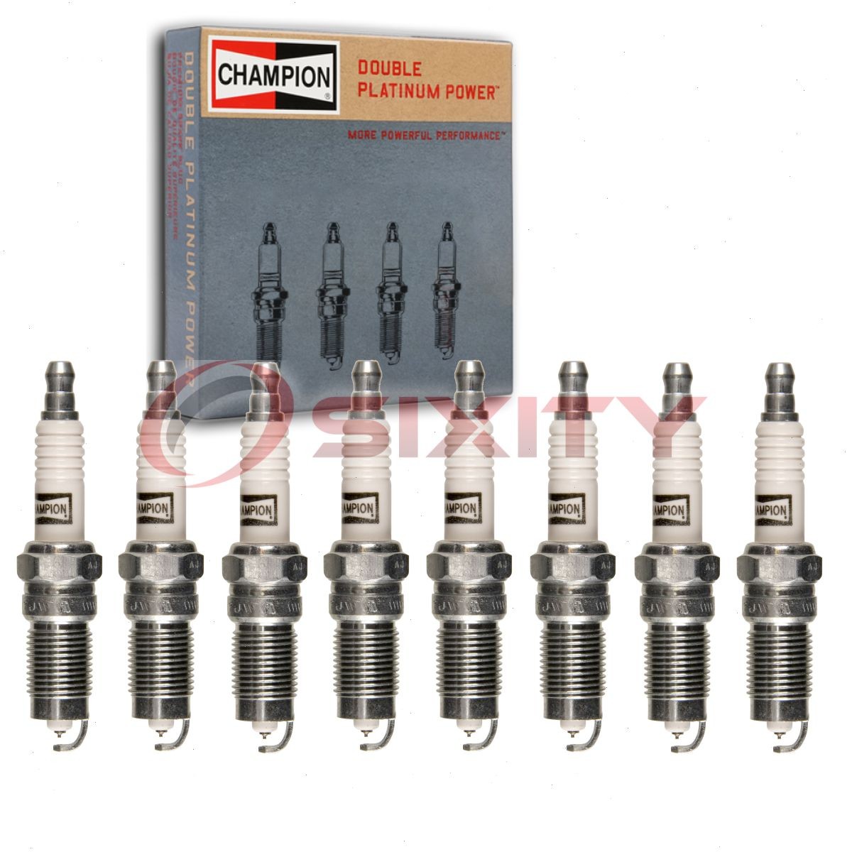 8 pc Champion Double Platinum 7407 Spark Plugs for SP506 RS14ZPYPB AWSF44PP ir