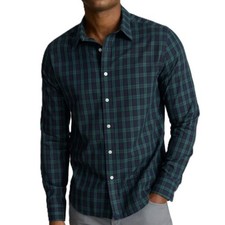 Men's Untuckit Wrinkle-Free Grant Shirt Green Plaid XL Slim Fit NWT 41691Gre