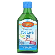 Kid's Wild Norwegian, Cod Liver Oil + Vitamins A & D3, Bubble Gum, 8.4 fl oz
