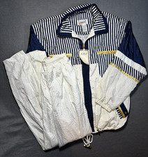 Vtg 2 Pc Janeve Nylon Track Suit 80s Jacket Pant Size Small NOS
