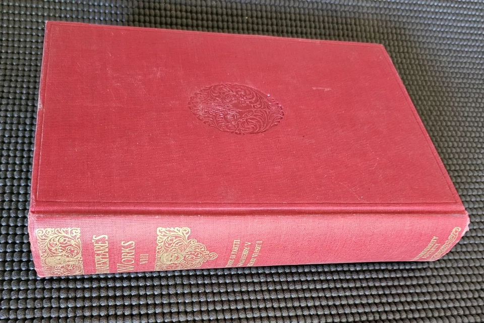 Antique 1901 Shakespeare Complete Works Vol VIII University Society Red Cloth Foto 4 de 4