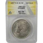 1897 S Morgan Dollar AU 55 Details ANACS Silver $1 Coin SKU:I22351