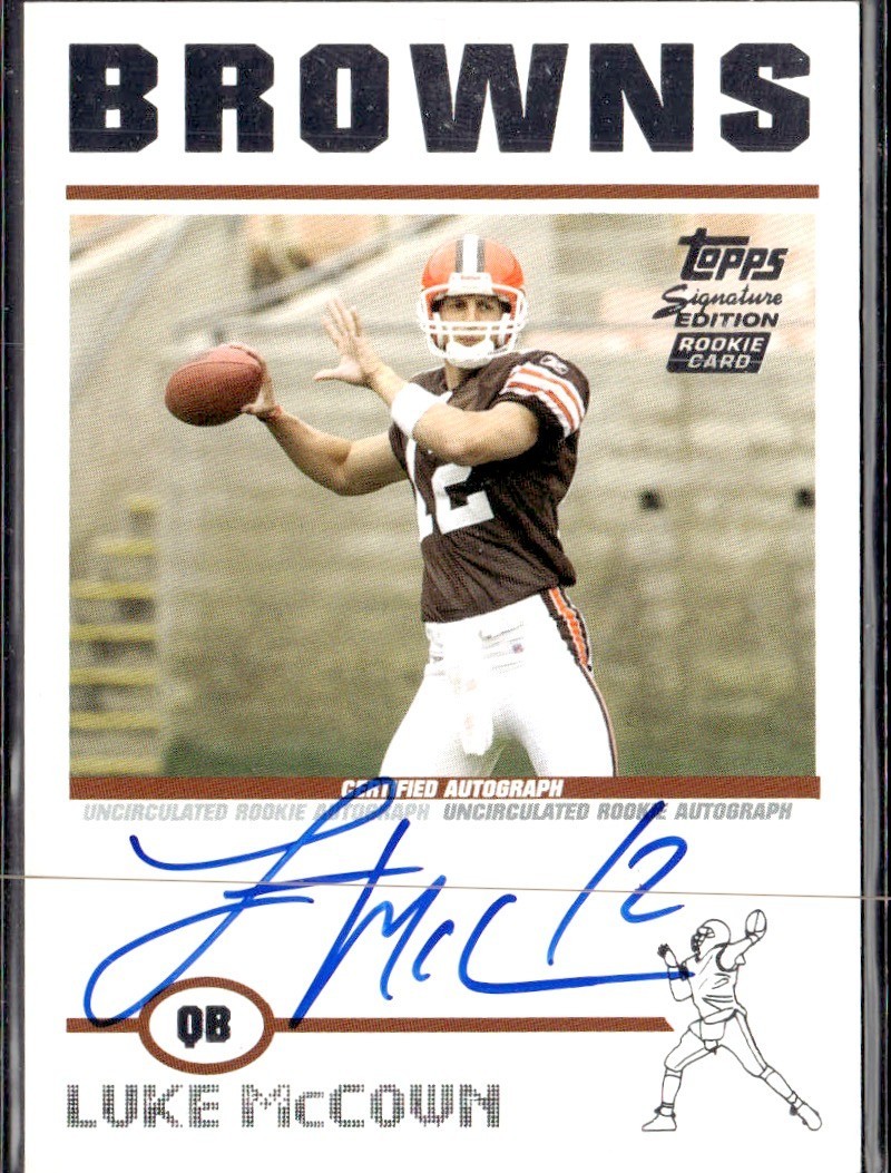 Luke McCown Topps Signature Edition #87 Autograph