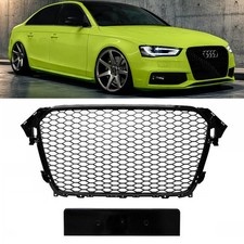 Kühlergrill Wabengrill Schwarz Hochglanz passend für Audi A4 B8 11-15 + Zubehör