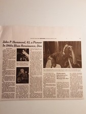 John P. Hammond & Mike Vernon New York Times Obituary - Blues Music Eric Clapton
