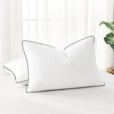 Feather down Pillows Queen/Standard Size Set of 2, Luxury Hotel Collection Bed P