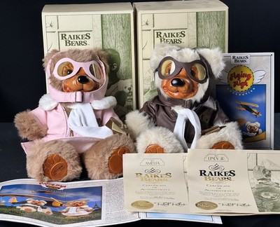 Robert Raikes Flying High Originals Amelia & Lindy Lot of 2 with Tags COA Box