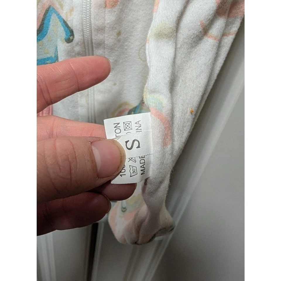 Newborn Baby Girl Small Transition Sleep Swaddle Zip Up Rocking Horse Unicorn - Image 3 of 4