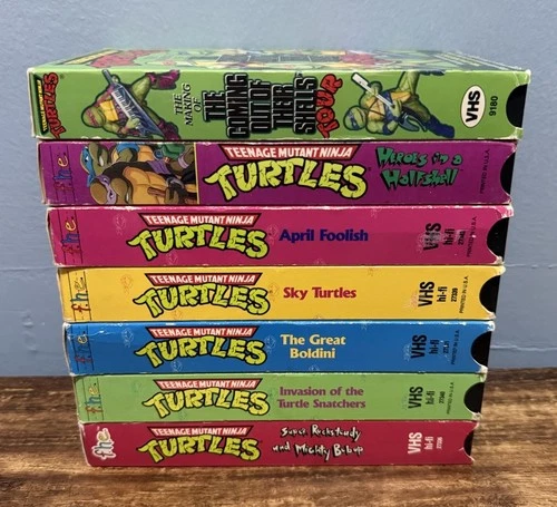 Lot Of 7 Vintage TEENAGE MUTANT NINJA TURTLES VHS Tapes