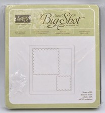 New Sizzix Bigz Scallop Squares Duo Cutting Die Big Shot Stampin  Up Retired