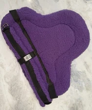 Custom-Made Saddlery Orthopedic Fleece Bareback Pad, Horse Sized, Purple