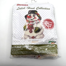 NWT Orchidea Snowman latch-hook cushion kit includes all materials 33 x 48 cm