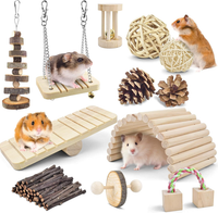 Hamster Kauspielzeug, Kaninchen Kauspielzeug, NatüRliche Holzhanteln, Hamster Ph