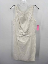 Pre-Owned Lilly Pulitzer White Size 10 Knee Length Sleeveless Dress