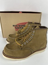Red Wing Heritage 8881 Classic Moc 6-inch Olive Roughout Boots Men s 8 D Seconds