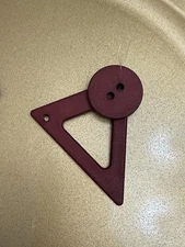 Dill Buttons #470066 Burgandy Triangle/Round set of 2 Enclosure Buttons(Lot Of 4