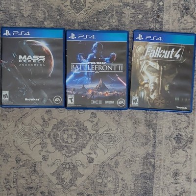 Sony PS4 3-Game Lot: Mass Effect Andromeda, Star Wars Battlefront II, Fallout 4