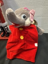 Vintage Elephant Made In Japan Hand Puppet Plush
