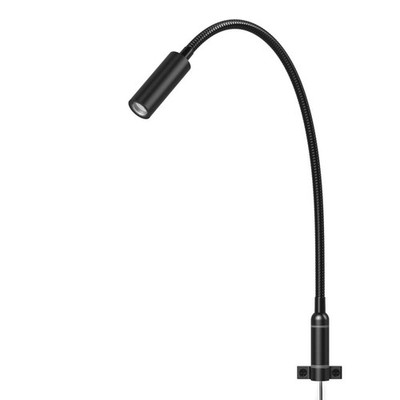 Black Wall Mounted Reading Light Touch Switch Dimmable LED 3W Warm White 3000K