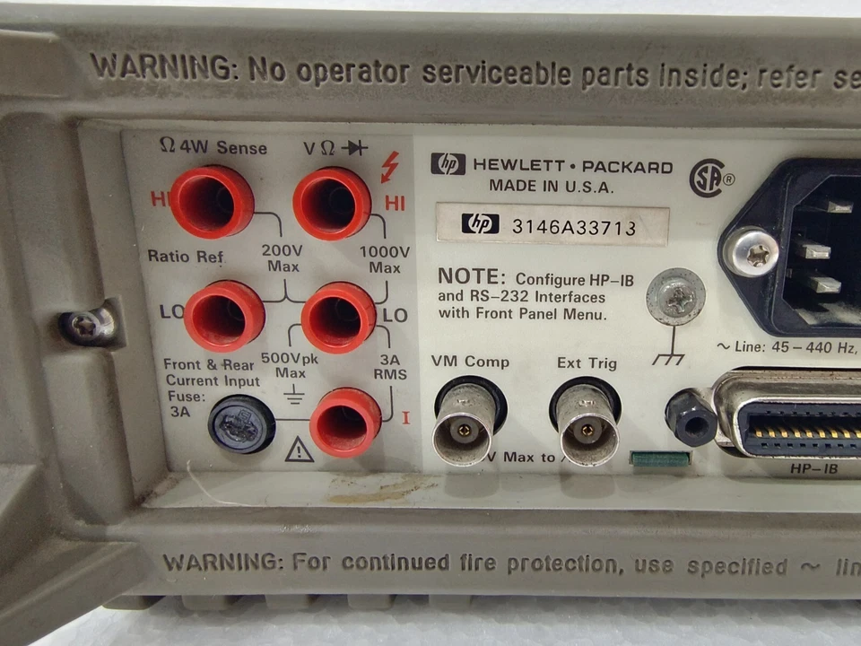 HP Hewlett 34401A Digital Multimeter - Image 4 of 4