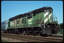 Original Rail Slide - BN Burlington Northern 6177 Galesburg IL 6-27-1998