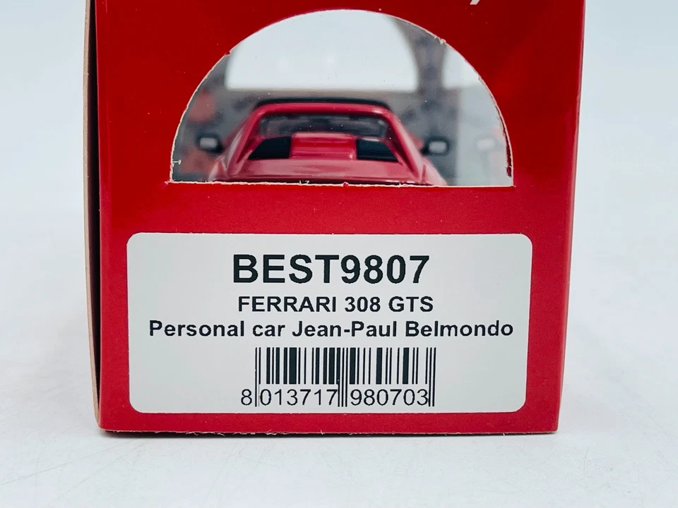 BEST MODEL 9807 FERRARI 308 GTS Personal Car Jean Paul Belmondo 1.43 - Photo 3/4