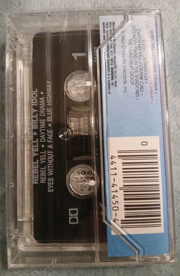 Sealed 1983 Billy Idol Rebel Yell Cassette Tape Orig Vtg - Image 3 of 4