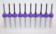 (10) 1.60mm  (.0630") 3 FLUTE CARBIDE ENDMILLS - 0 HELIX Kyocera Tycom 1735.0630