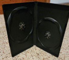 New Standard Black 2-Disc DVD Case 14mm Storage Shell --5 Pack