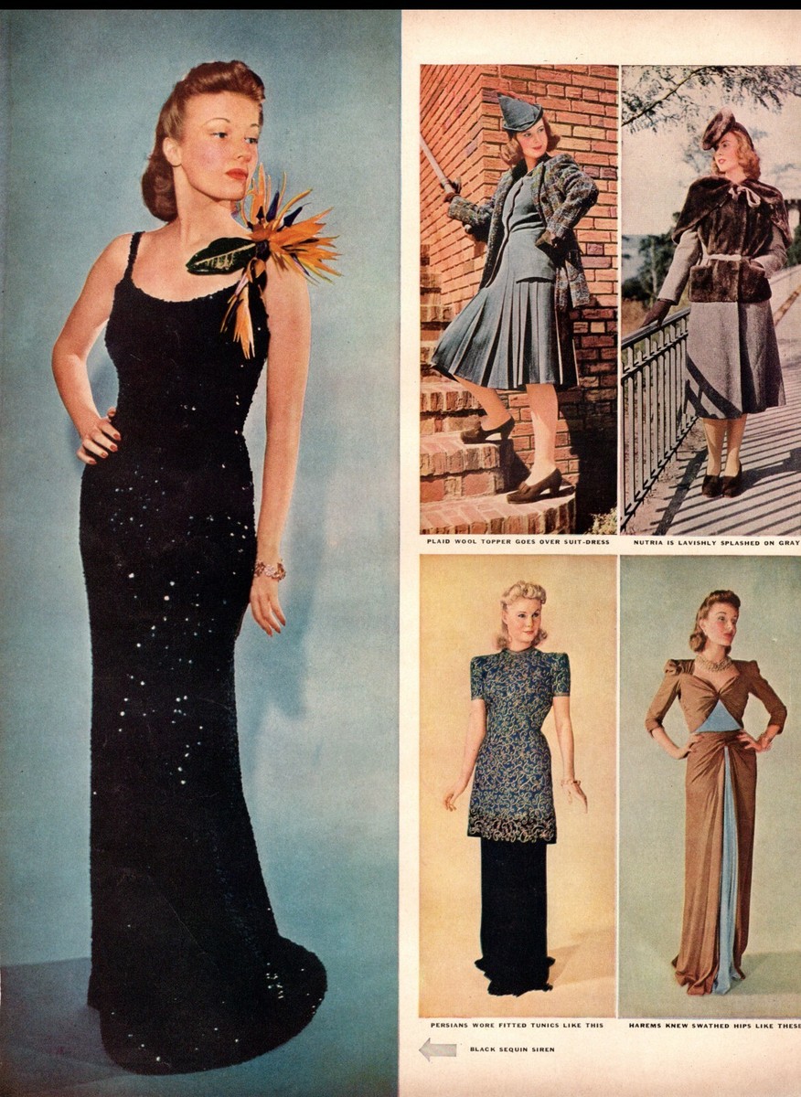 1940 vintage Article NEW ALL AMERICAN FASHION 4 pgs Classic 40s