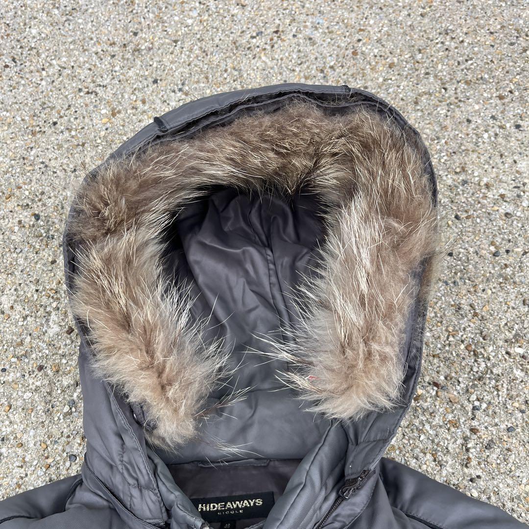 00S Hideaways Fur Down Jacket Y2K Archive Heisei | eBay 