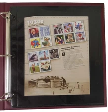 Mint Sheet Stamps Album Supersafe Red Stockbook Binder Free 50 Pages US Shipping