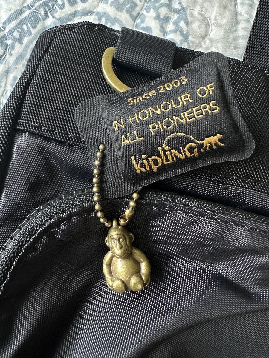 Kipling Black Canvas Bag With Gold Monkey Charm | eBay display picture 3