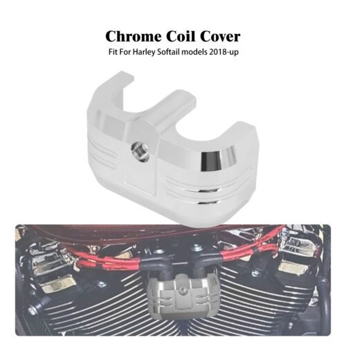 Chrome Aluminum Coil Cover Fit For Harley Softail Street Fat Bob Breakout 18-23 - Foto 1 di 17