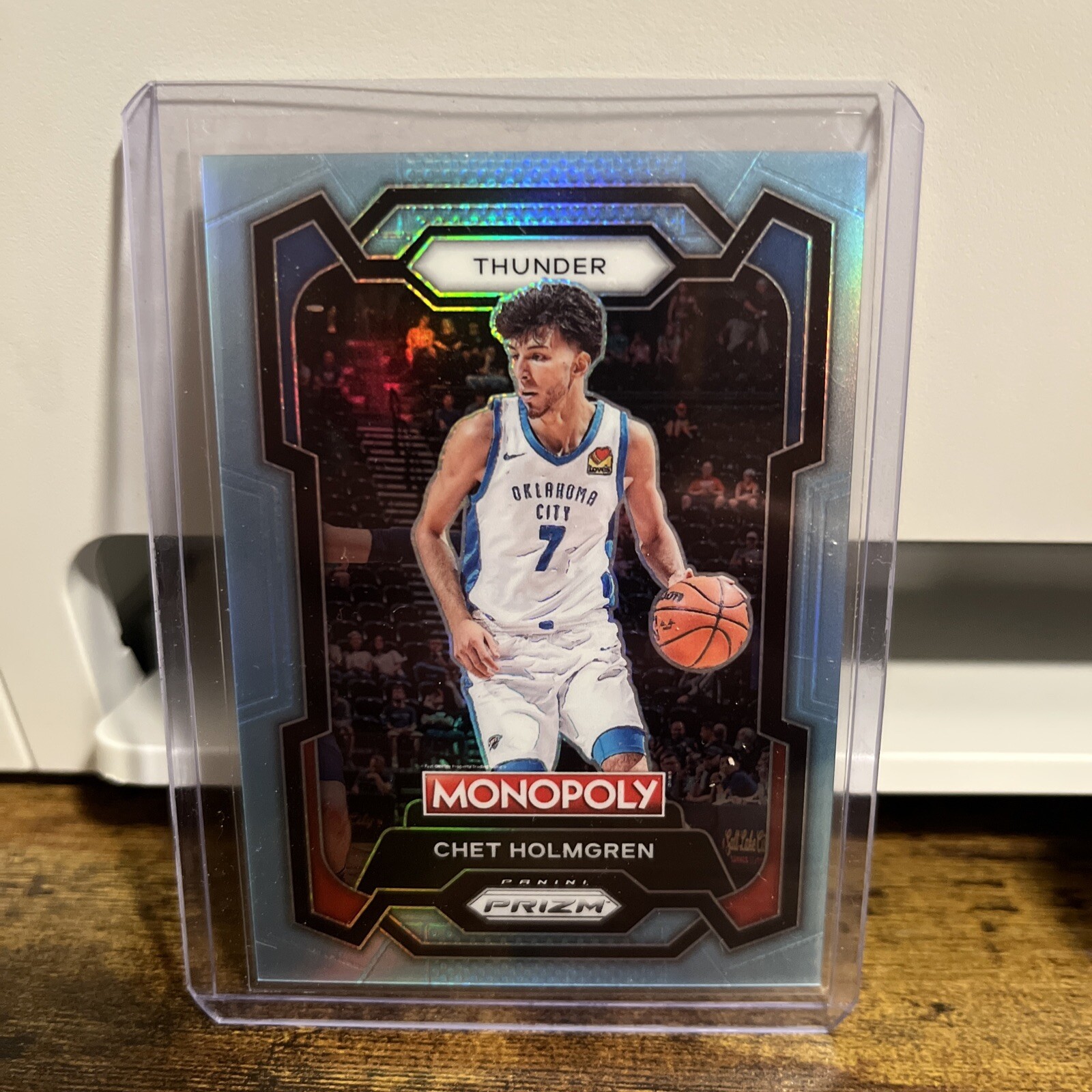 2023-24 Panini Prizm Monopoly Chet Holmgren #62 Light Blue SP #/199 Thunder