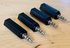 4 Pc 1/4" Female Jack to 3.5mm 1/8" Male Plug Stereo Headphone Audio Adapter