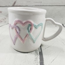 Mary Kay Cosmetics Mug 3 Hearts Coffee Tea Coco Cup Used Condition 