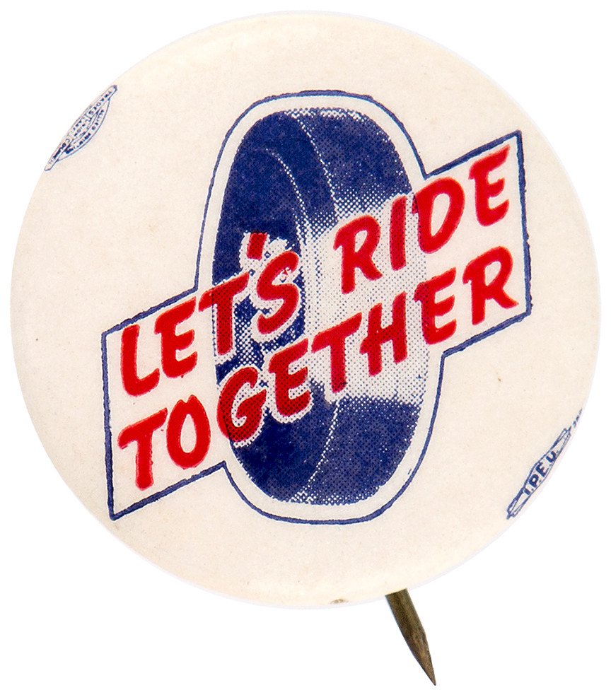 LET’S RIDE TOGETHER TIRE BUTTON. eBay