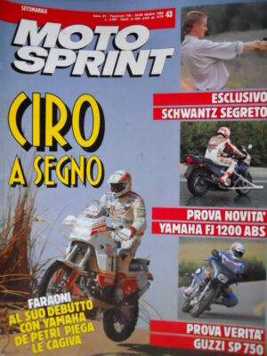Motosprint 43 1990 Pharaonen: Beim Debüt mit Yamaha De Petri faltet die Cagiva [Q78]