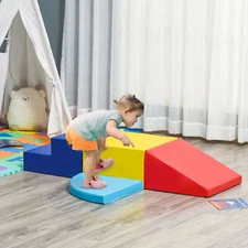 Foam Play Set for Toddlers Soft 4-Piece Kids Climbing Blocks Indoor Play Gym