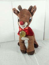 Rudolph The Red Nose Reindeer Plush Dan Dee 50 Years Christmas 16" w Medallion